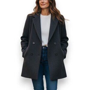 Madewell Hollis Wool-Blend Double-Breasted Coat